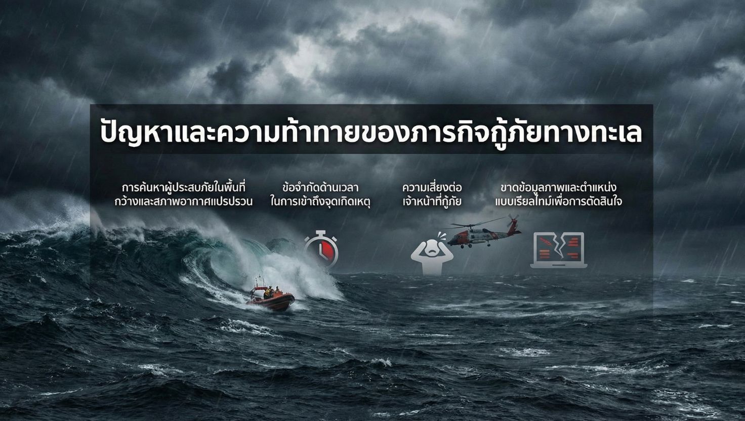 โดรนอุตสาหกรรมสำหรับกู้ภัยทางทะเล